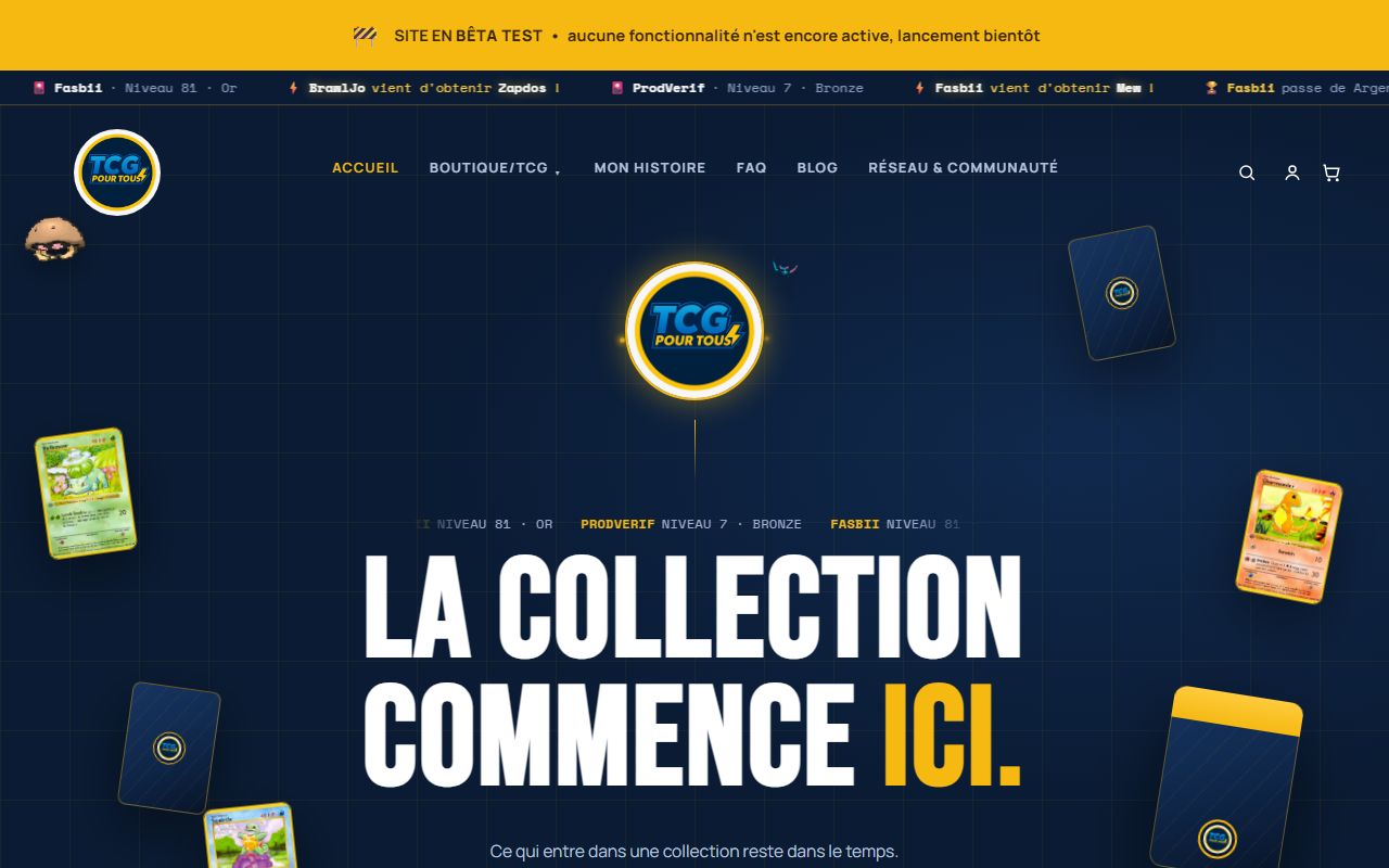 Boutique en ligne TCG pour tous